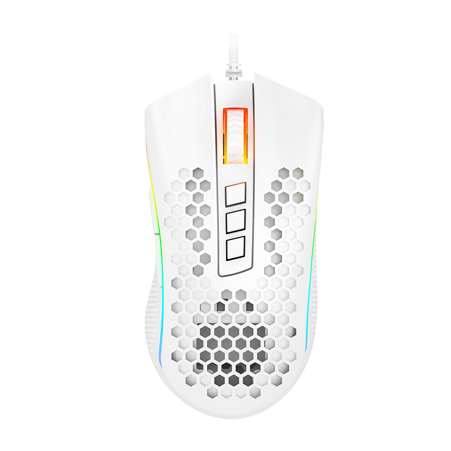 Mouse Redragon Storm Elite White, Juego, Blanco MOURDG110