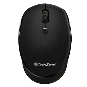 Mouse inalámbrico Start Black TechZone, hasta 1600 DPI's, 3 botones, textura en rubber, 1 año de garantía. MOUTCH670