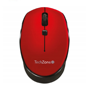 Mouse inalámbrico Start Red TechZone, hasta 1600 DPI's, 3 botones, textura en rubber, 1 año de garantía. MOUTCH700