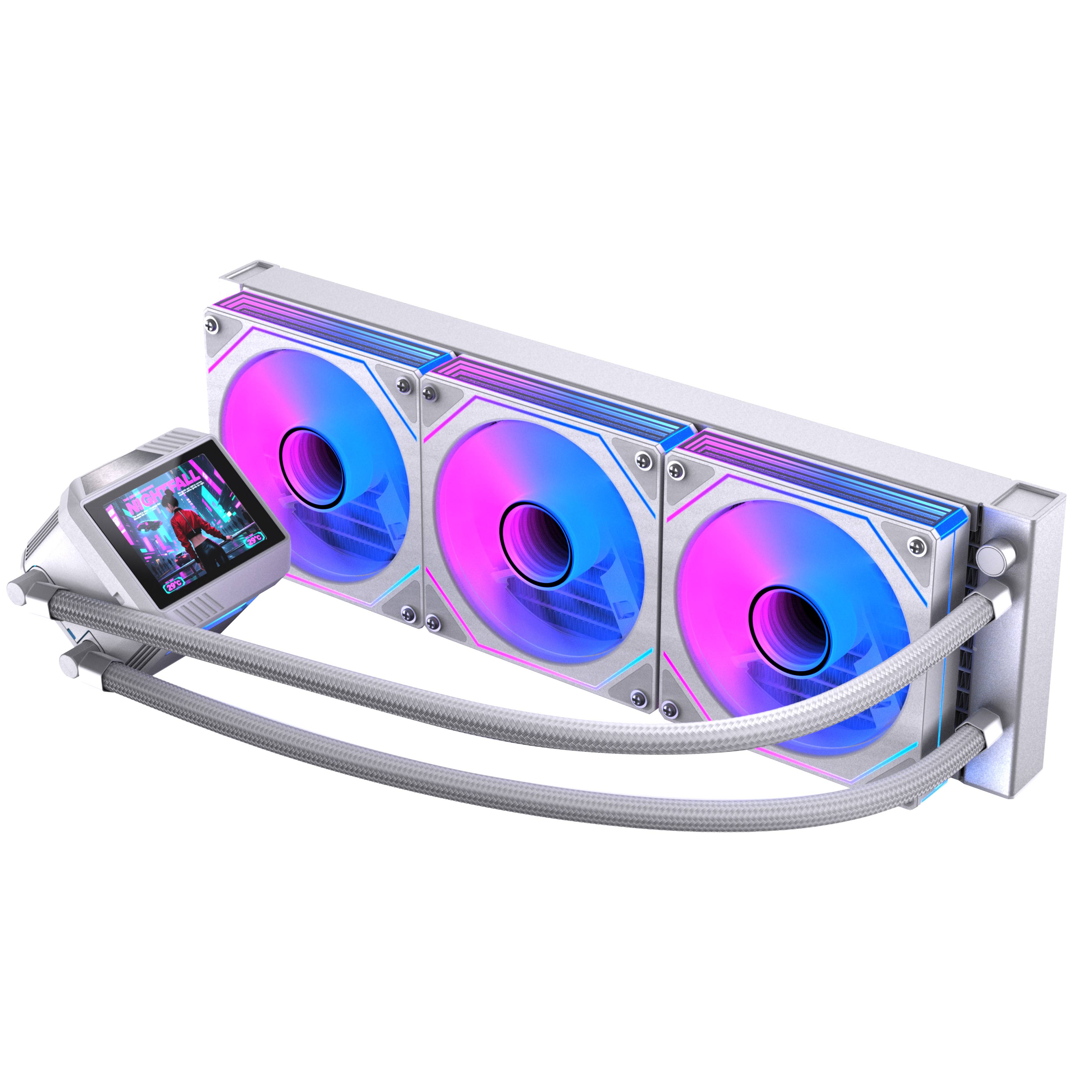 NACEB ENFRIAMIENTO LIQUIDO BOREAL 360MM PANTALLA LCD 2.8 PULGADAS ARGB BLANCO NA-0657B VENNCB250