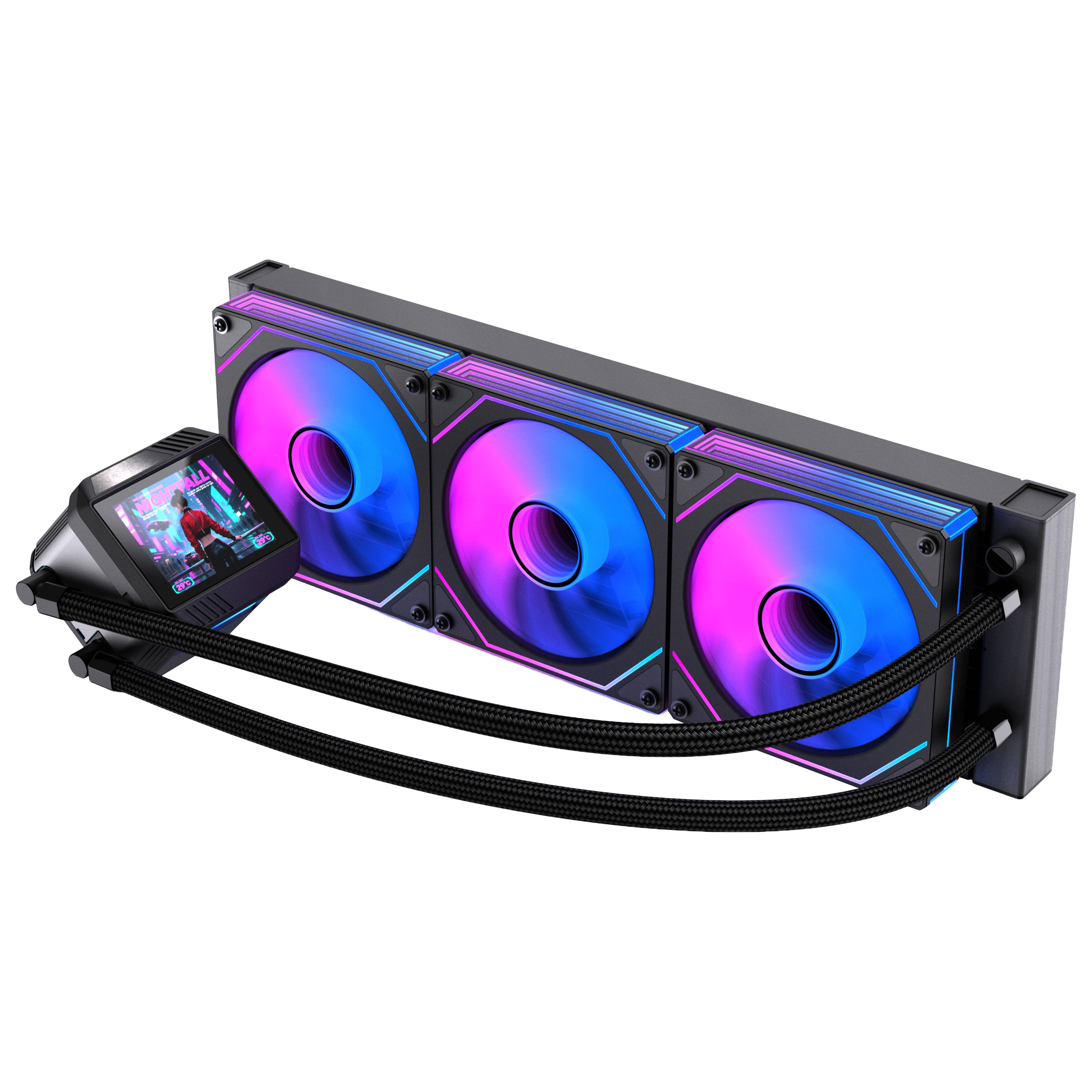 NACEB ENFRIAMIENTO LIQUIDO BOREAL 360MM PANTALLA LCD 2.8 PULGADAS ARGB NEGRO NA-0657N VENNCB240