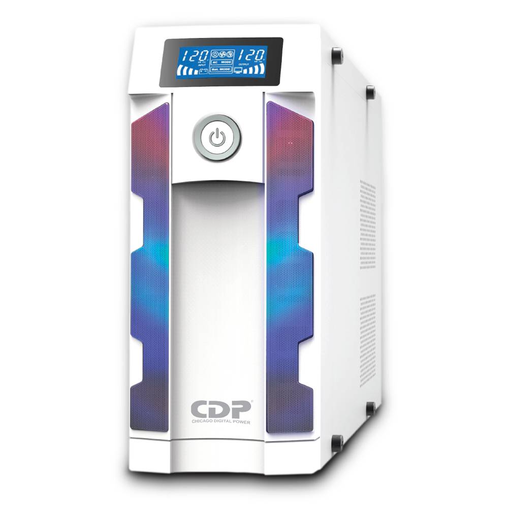 NO BREAK CDP GSMART1516 1500VA/900W UPS Smart, AVR 16 Salidas, Puerto de carga USB (8 USB-A y 2 USB-C), Luz RGB, LCD, 120 Vac NBKCDP1730