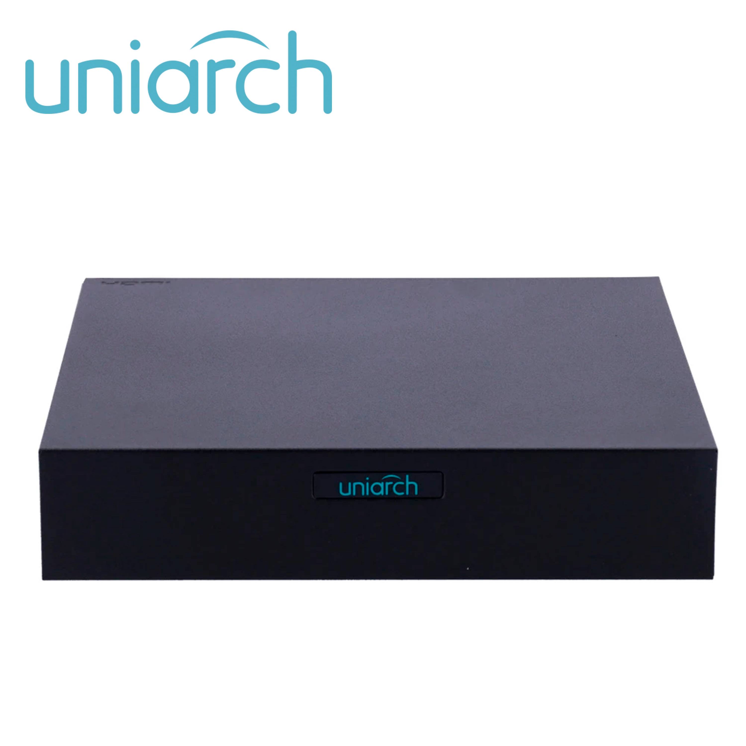 NVR 8 Canales Uniarch (NVR-108S3-P8-ECO) 6MP / Plug&Play / 8ch PoE / Capacidad 1 Disco Duro hasta 6TB Total / Ultra 265 / Analíticas SIP