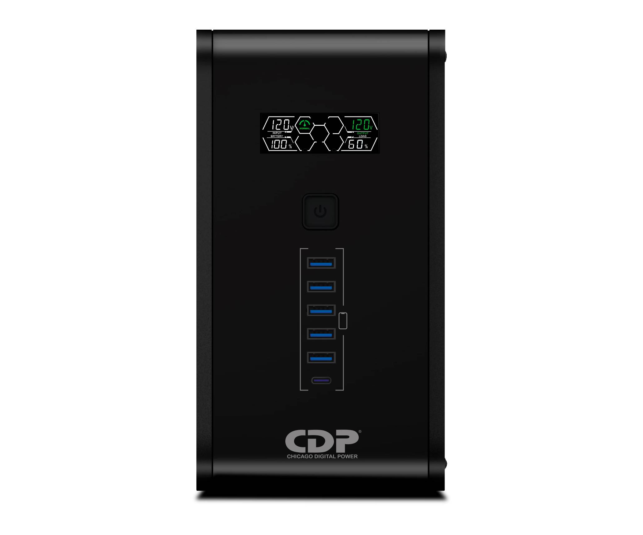 No-Break CDP R-SMART751 750VA/375W UPS Interactiva AVR 10 Salidas, 560 Joules, Proteccion RJ45, LCD, software 120 Vac NBKCDP1450