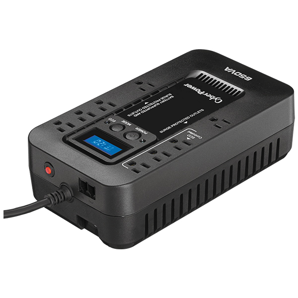No-Break CyberPower EC650LCD, 650 VA, 390 W, 8 h, Negro, Hogar y Oficina NBKCYP740
