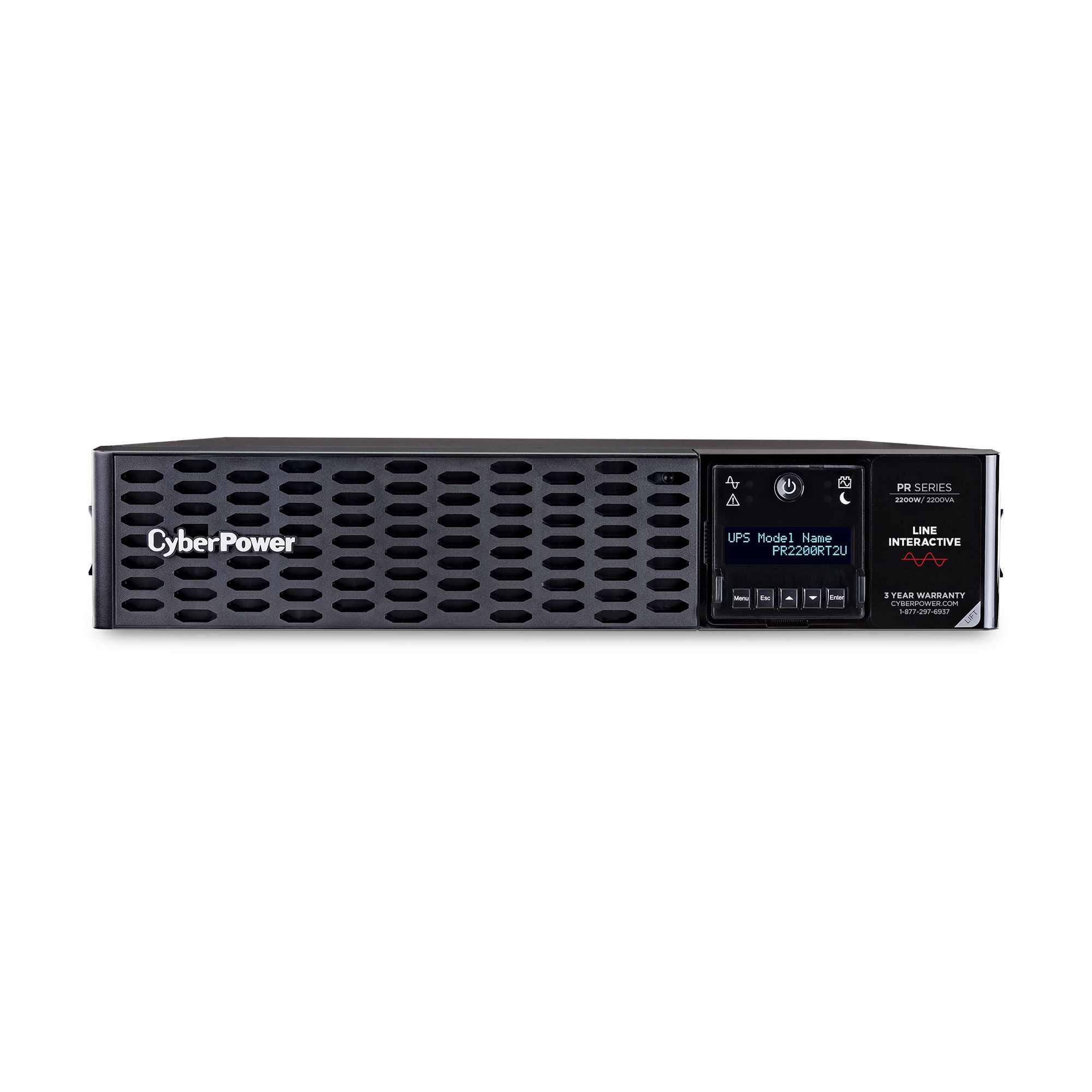 No Break CyberPower PR2200RT2U, 2200 VA, 2200 W, Negro NBKCYP1280
