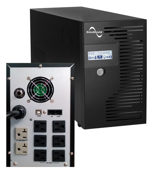 No Break KS 3000 LCD DATASHIELD KS 3000 , 3000 VA, Negro NBKDTS510