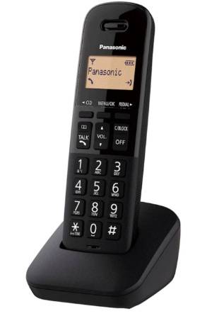 PANASONIC Telefono Inalambrico, Pantalla de 1.4, directorio de hasta 50 contactos, DECT, negro TELPAN1110