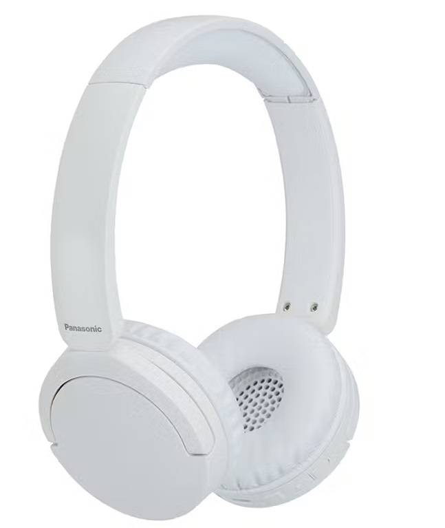 PANASONIC diadema Bluetooth, hasta 72 horas de uso continuo con MIC cancelacion de ruido, Blanco BOCPAN390