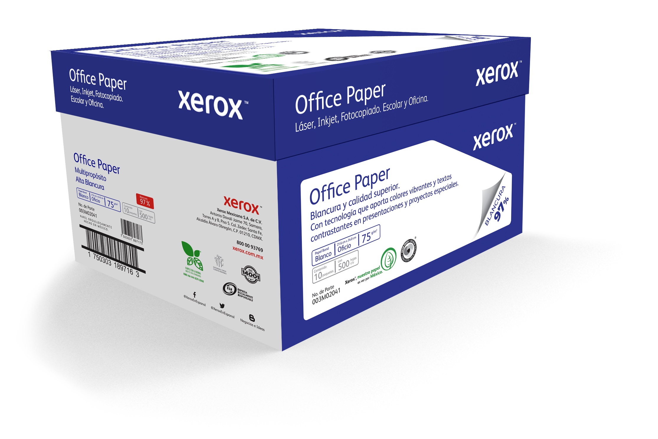 PAPEL PREMIUM AZUL OFICIO 97% BLANCURA PAPXRX130