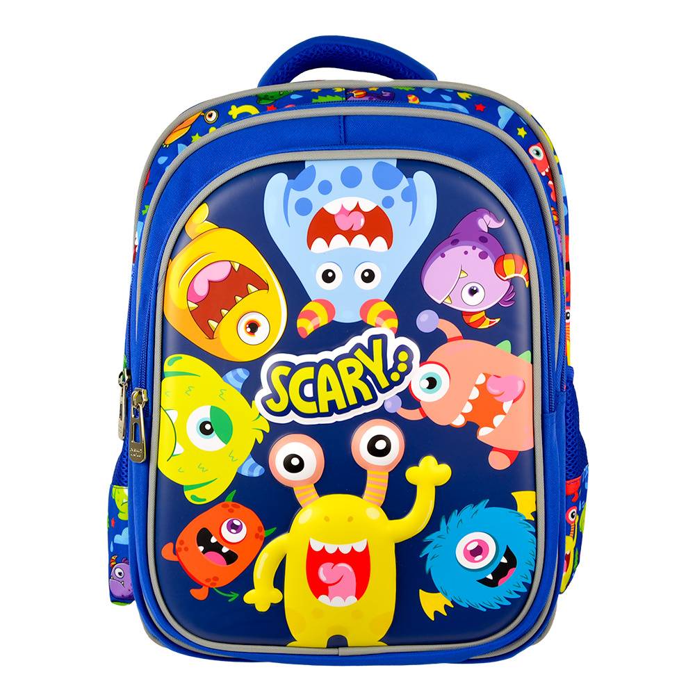 PC-085089 Mochila Escolar Para Niños Múltiples Compartimentos modelo Kiddo Monstruos | PERFECT CHOICE: Diseñada para brindar comodidad MALGEN4750