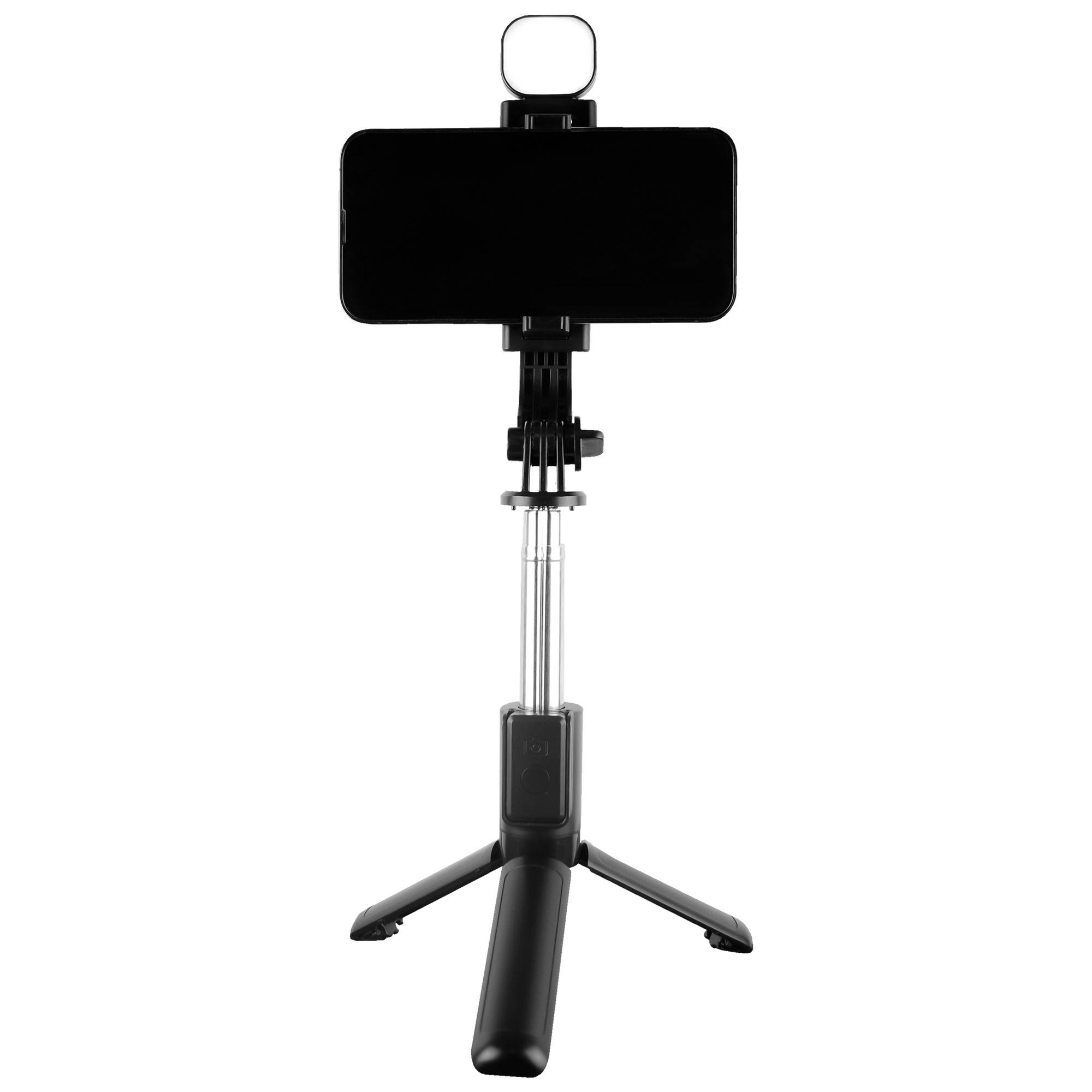 PC-120414 Bastón tripie selfie stick plegable con luz led Selfix | PERFECT CHOICE ACCMST4890