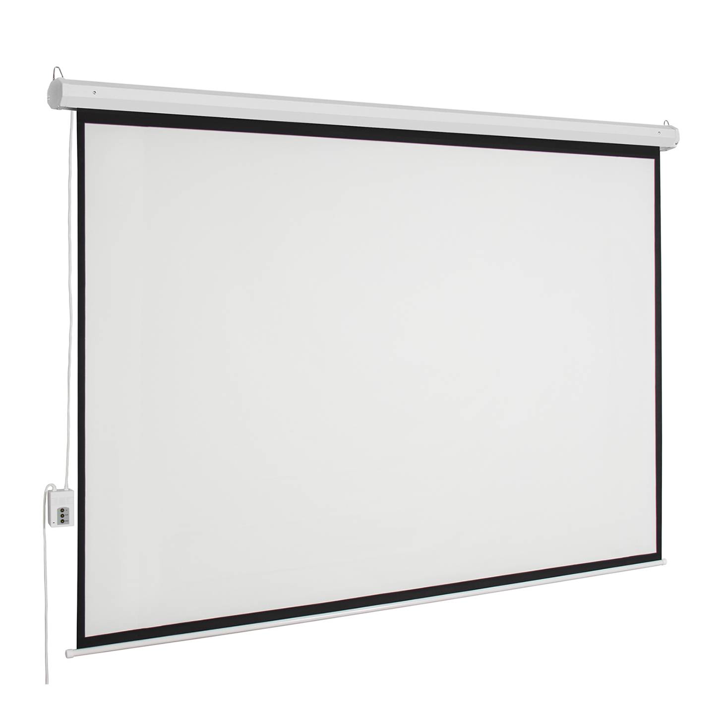 Pantalla de Proyección Eléctrica de Colgar MSE-182, MULTIMEDIA SCREEN, 1.82x1.82m. 101 pulgadas diagonales. Incluye C.R. Inalámbrico  y alámbrico