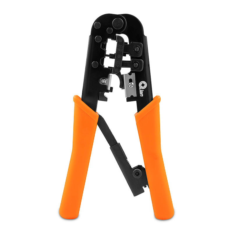 QIAN PINZA PONCHADORA 3 EN 1 PARA CABLE UTP CAT3, CAT5, CAT5E, CAT6 CONECTORES RJ11 Y RJ45, PELADO, CORTE, PRENSADO MOD. QYZ-042CT
