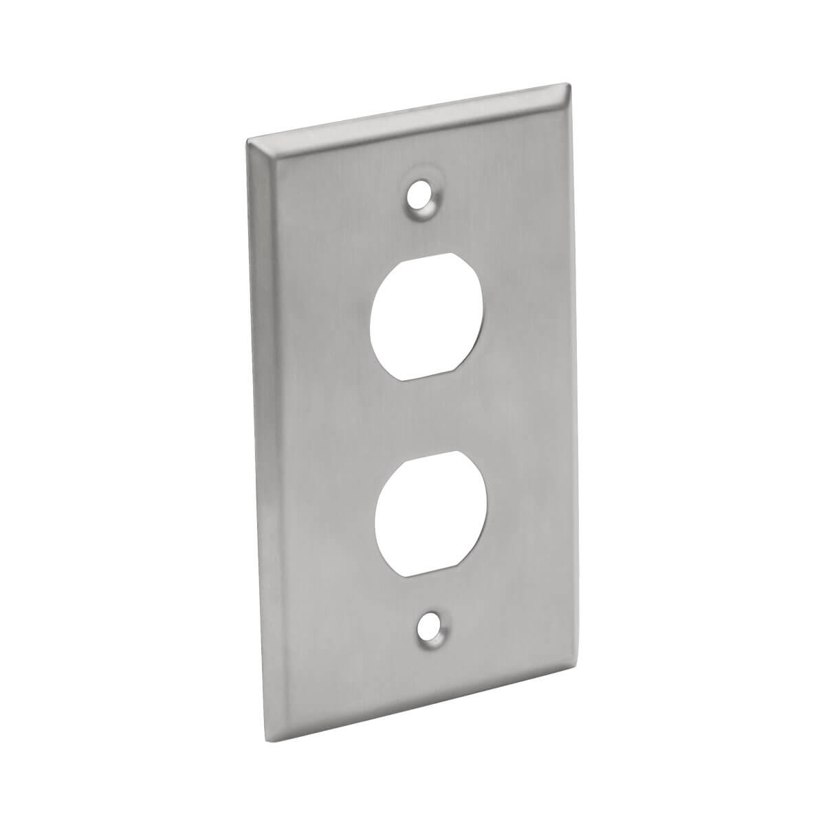 Placa Frontal de Ancho Sencillo de 2 Puertos TRIPP-LITE N206-FP02-IND, Plata, Acero inoxidable CABTRL4150