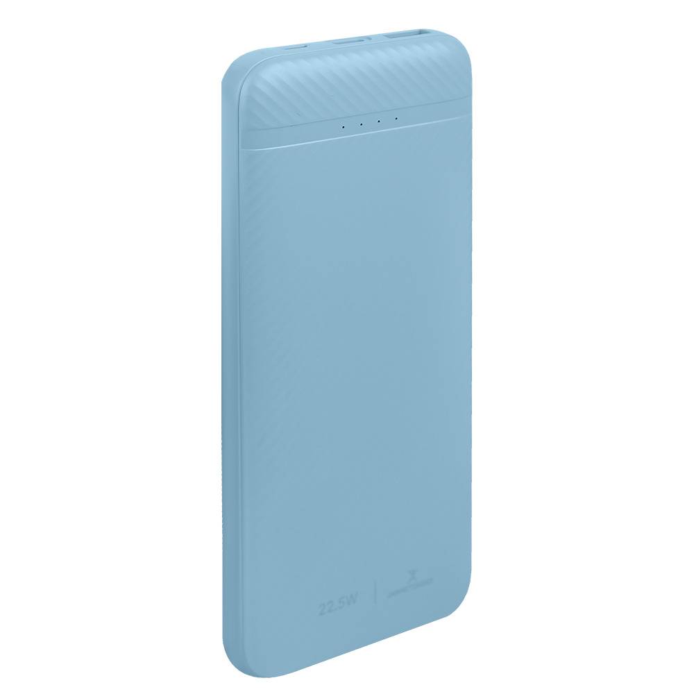 Power Bank de Carga Rápida 22.5W con Cable Tipo C Bolt Color Azul |PERFECT CHOICE ACCMST4780
