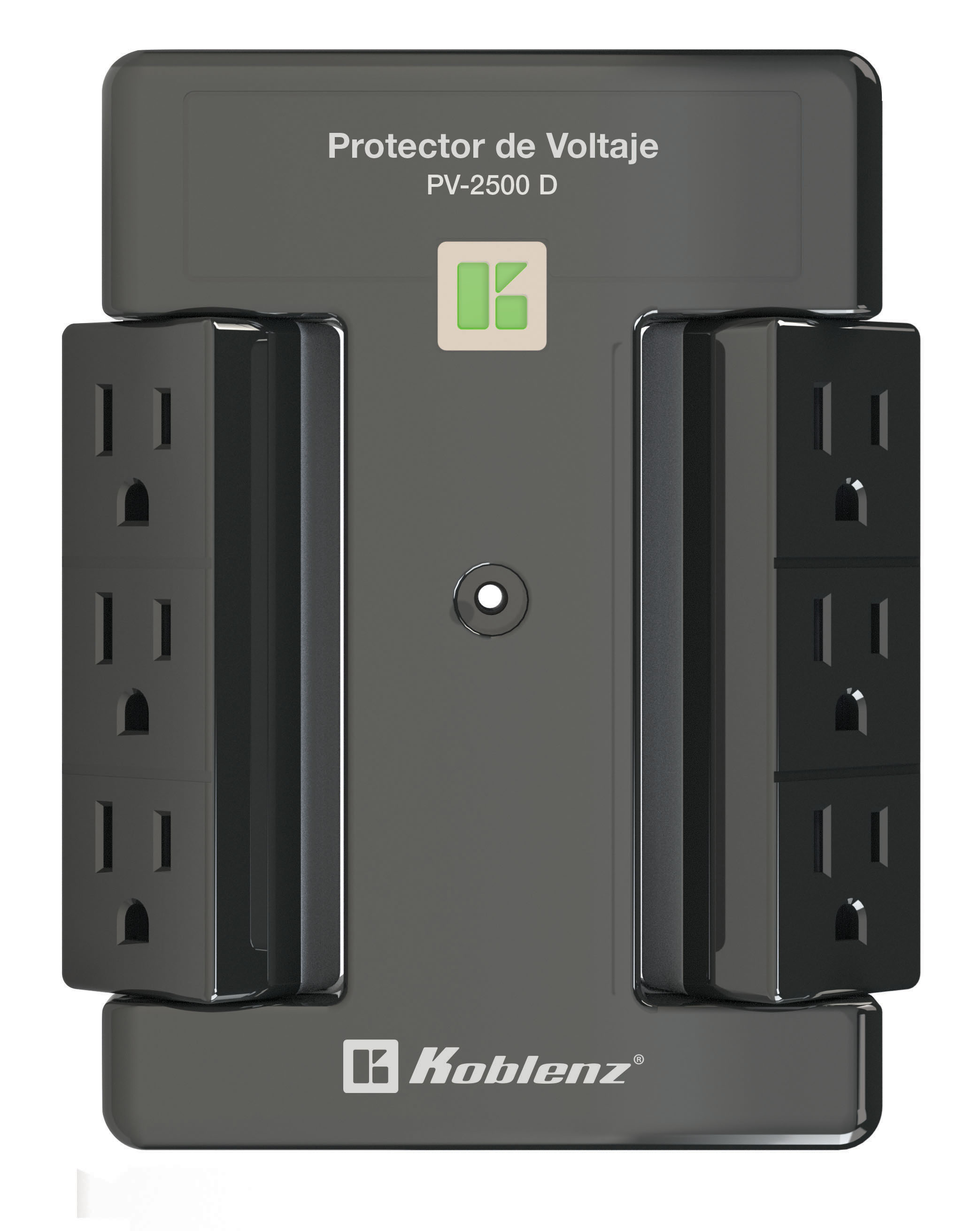 Protector de voltaje, 2500 VA /2000 W, 6 cont KOBLENZ PV-2500 D, Negro, 2500 VA, 2000 W REGKBZ220