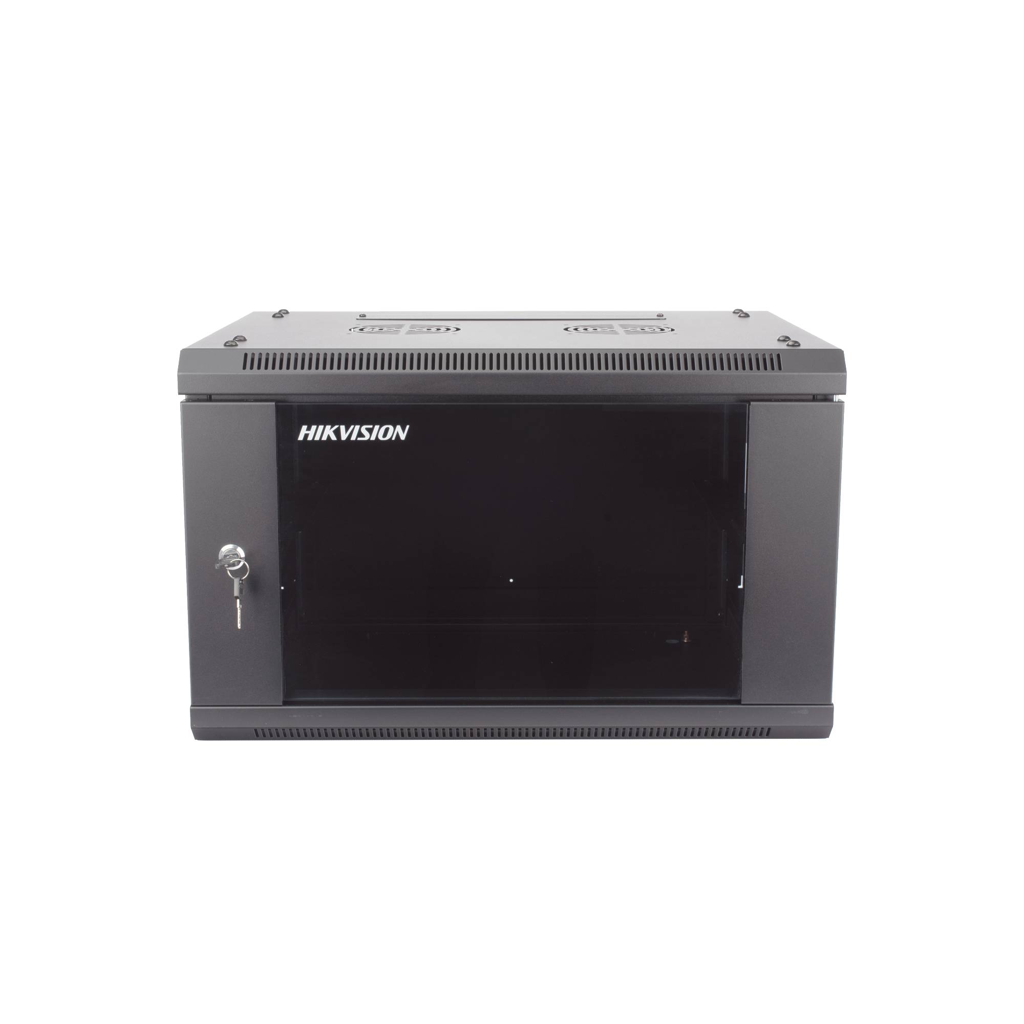 Gabinete para Montaje en Pared - Piso, Puerta de Cristal Templado, Cuerpo Fijo, 6 Unidades de Rack, 19 PULGADAS