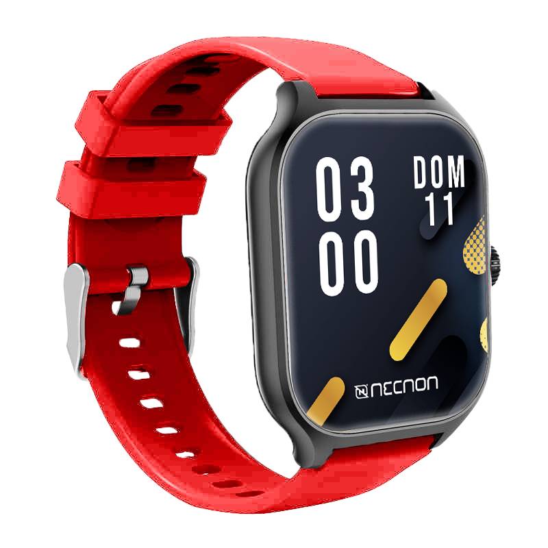 SMARTWATCH NSW-101 2.01  IP67 BT 5.0 APP FITPRO BAT 180 mAH MIDE CALORIAS FC CON VIBRACIÓN MULTIMEDIA FUNCIÓN BUSCAR Y FOTOS A DISTANCIA NEGRO/ROJO ACCNNN360