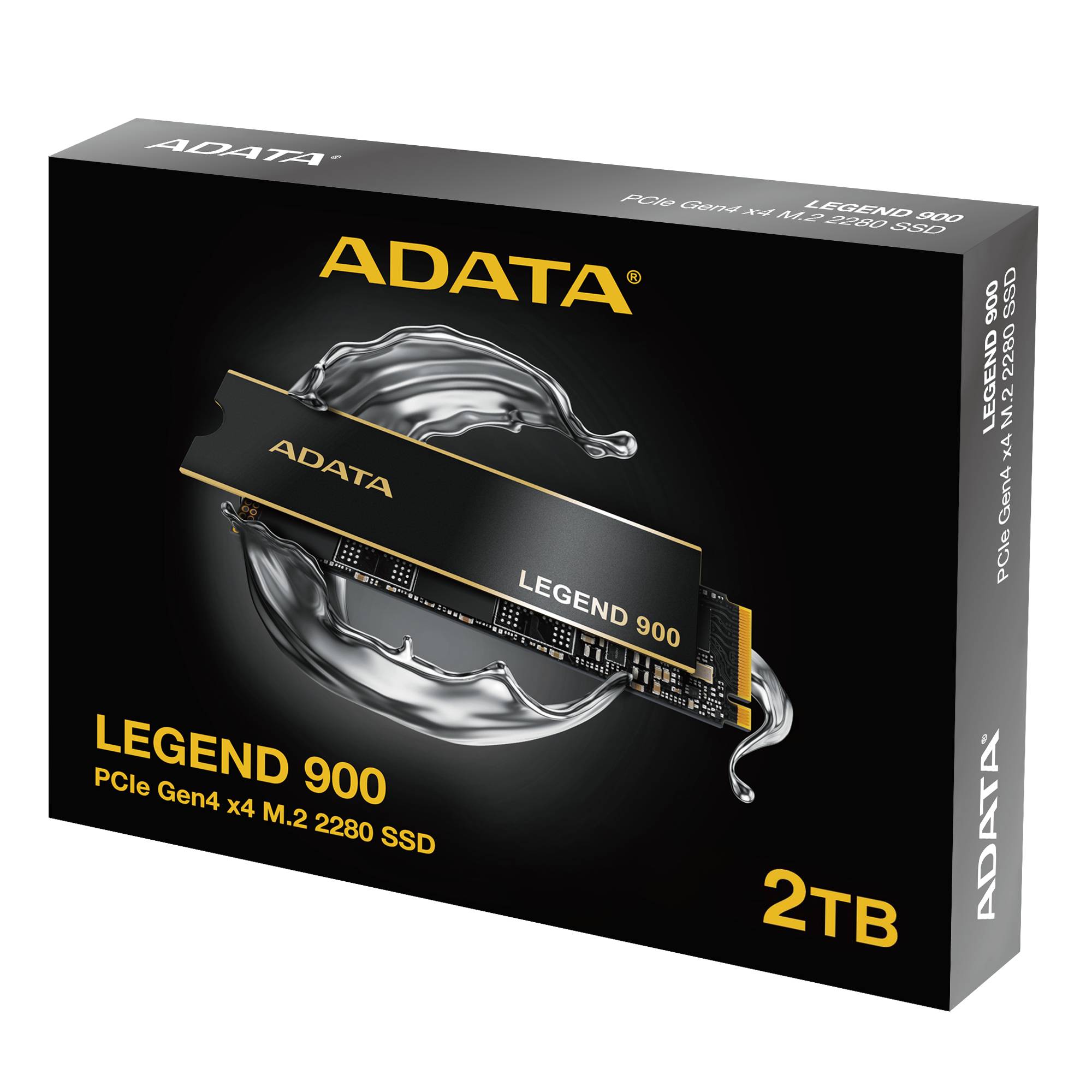 Unidad de Estado Sólido ADATA LEGEND 900 2TB PCIe Gen4x4 M.2 2280, Con disipador de aluminio. SLEG-900-2TCS