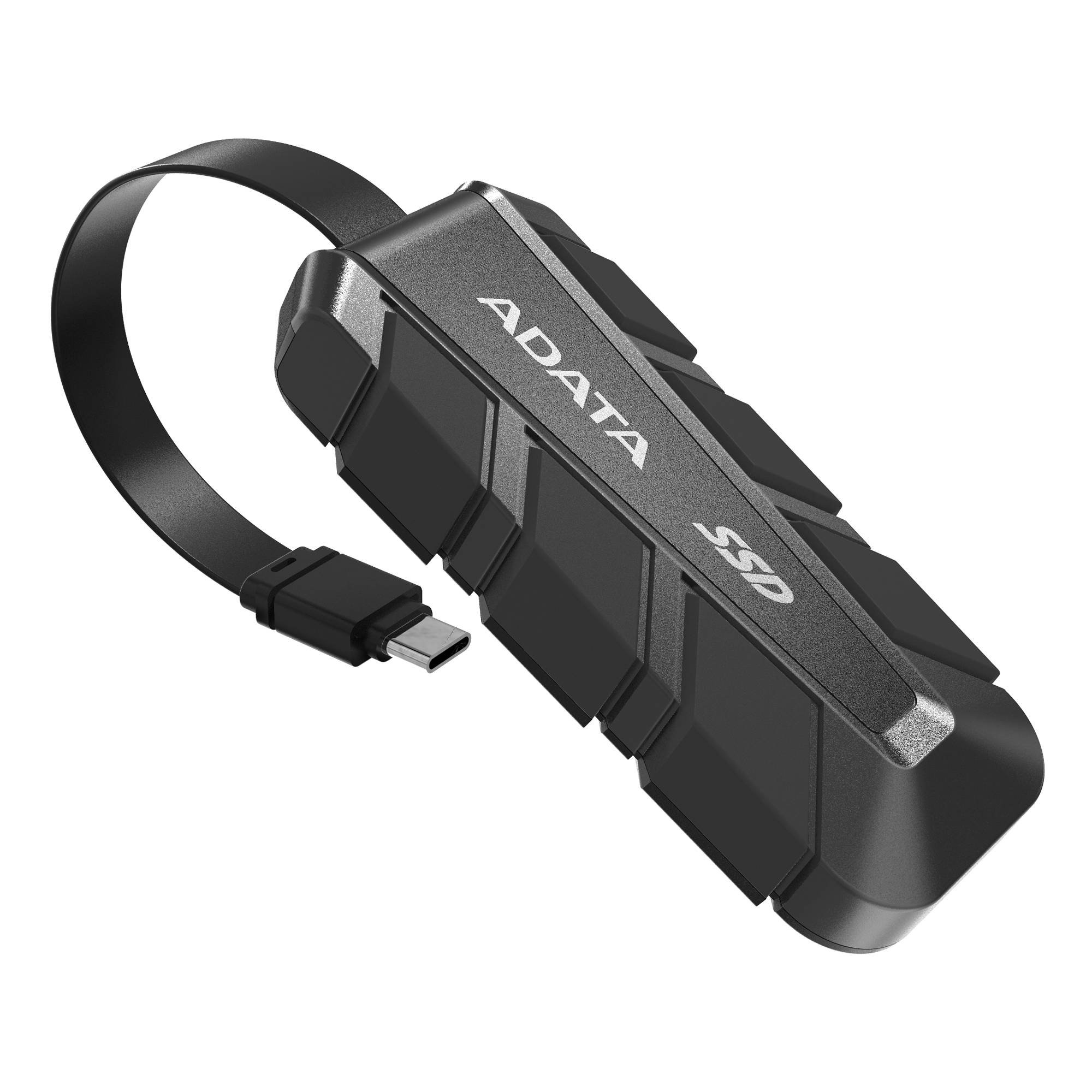 SSD Externo ADATA SC740 500GB. USB tipo C incorporado, 1.050/1.000 MB/s lectura/escritura, Resistente a caídas MIL-STD de 1,22 m. NEGRO SC740-500G-CBK
