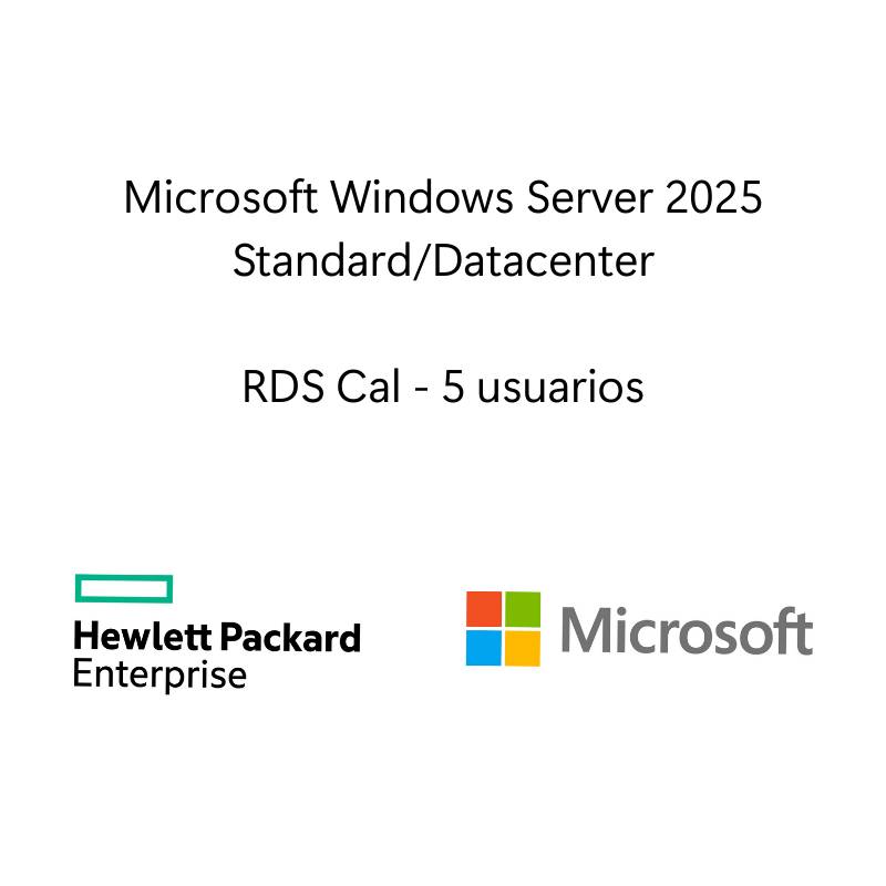 LTU de Microsoft Windows Server 2025 con servicio de escritorio remoto 5 usuarios CAL WW