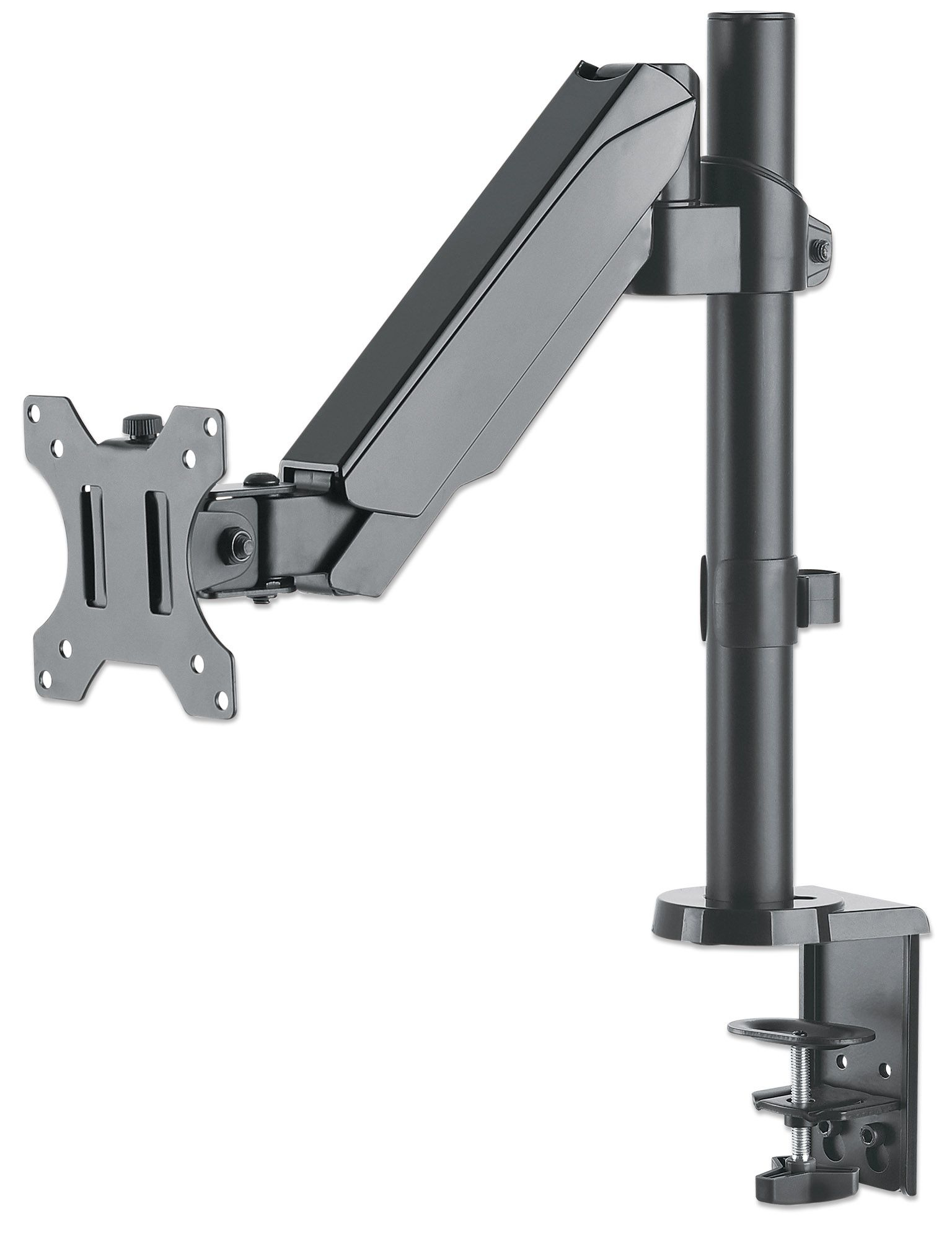Soporte universal para monitor MANHATTAN con pistón a gas, Soporta un monitor de 17 pulgadas a 32 pulgadas