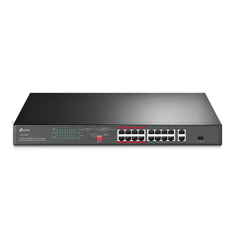 Switch POE TP-LINK TL-SL1218P, Negro, 16