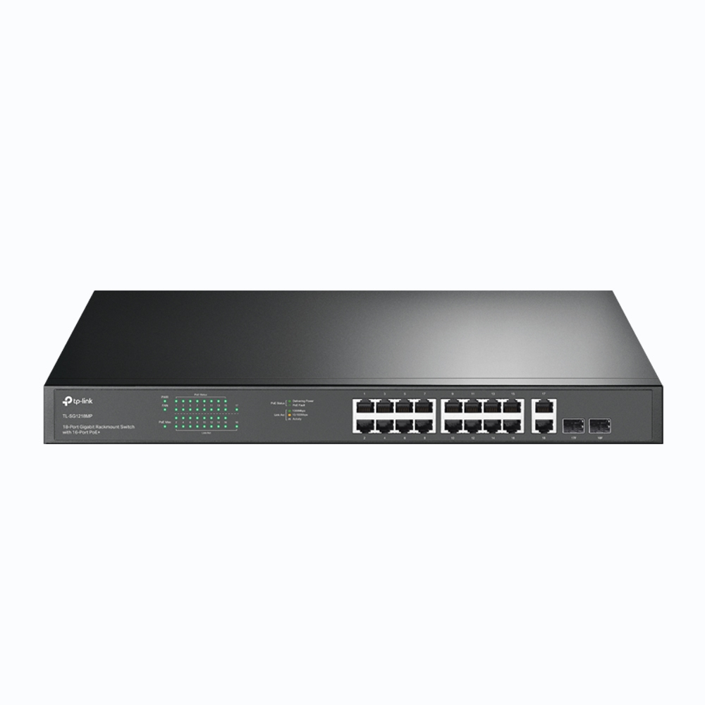 Switch no Administrable TP-LINK TL-SG1218MP, Negro, 16 puertos