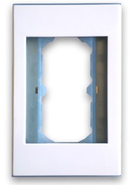 TAPA - FACEPLATE DE 2 PANELES PARA JACK, ENSAMBLE FÁCIL Y SEGURO A PRESIÓN, LÍNEA ELITE, METÁLICO, BLANCO, BROBOTIX 938283