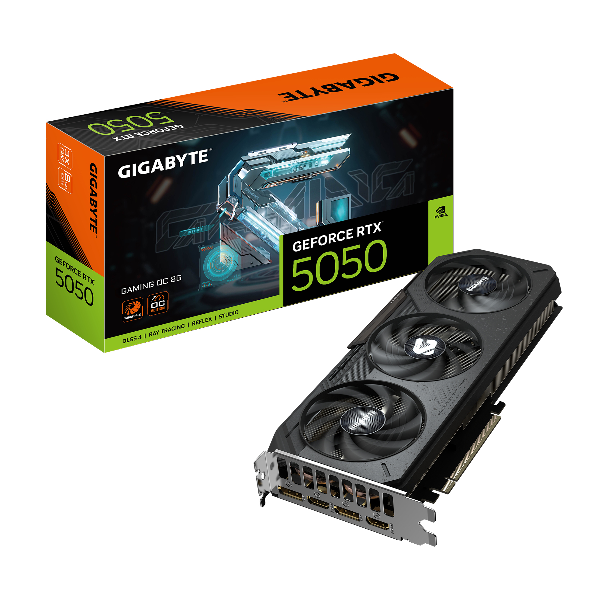 TARJETA DE VIDEO GIGABYTE RTX GV-N5050GAMING OC-8GD, 8GB, 128 BITS, GDDR6, PCI-E 5.0