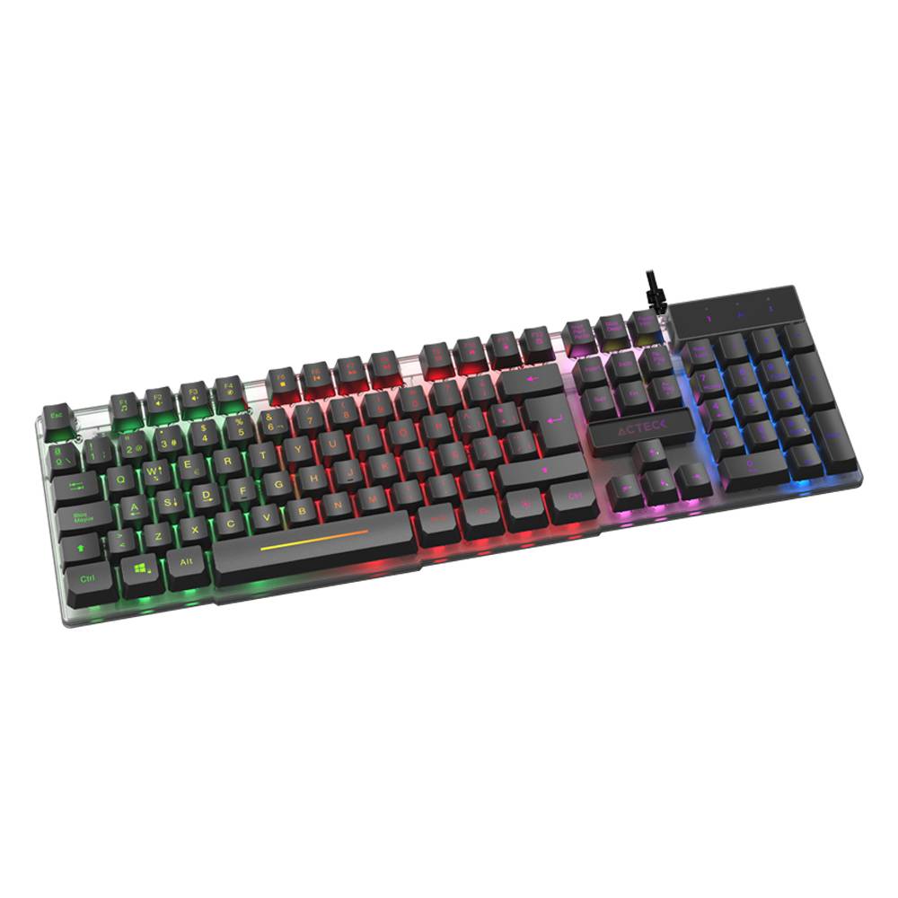 Teclado Acteck Creator Aurean II TA220G Retroiluminación Rainbown TECACT190