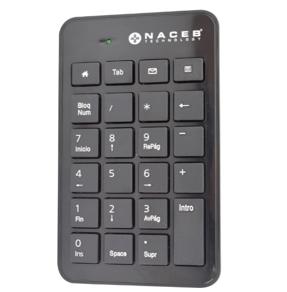 Teclado Numérico Naceb Technology NA-0104, Numérico, Negro TECNCB040