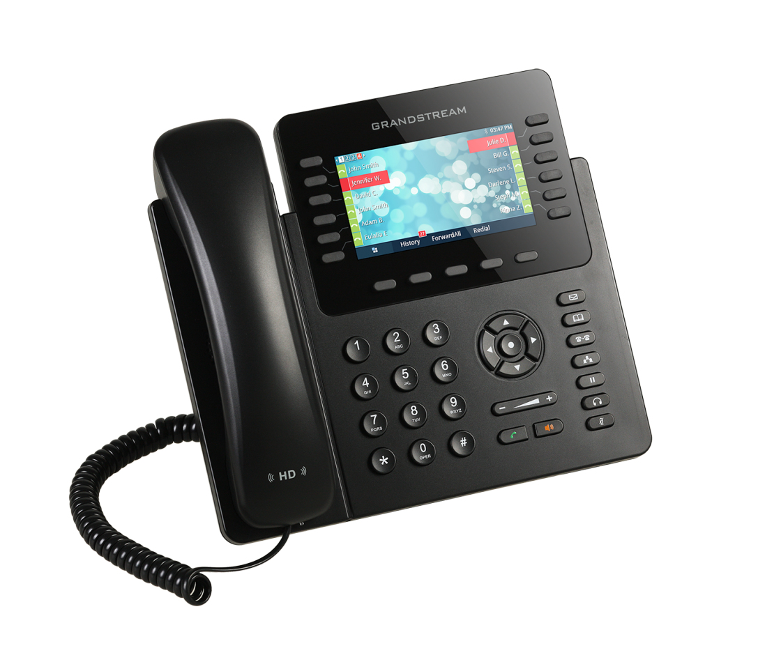 Teléfono IP de 12 líneas con 6 cuentas SIP, Gigabit con Poe, conferencia de 5 vías, SIP, Bluetooth, incluye su fuente de alimentación