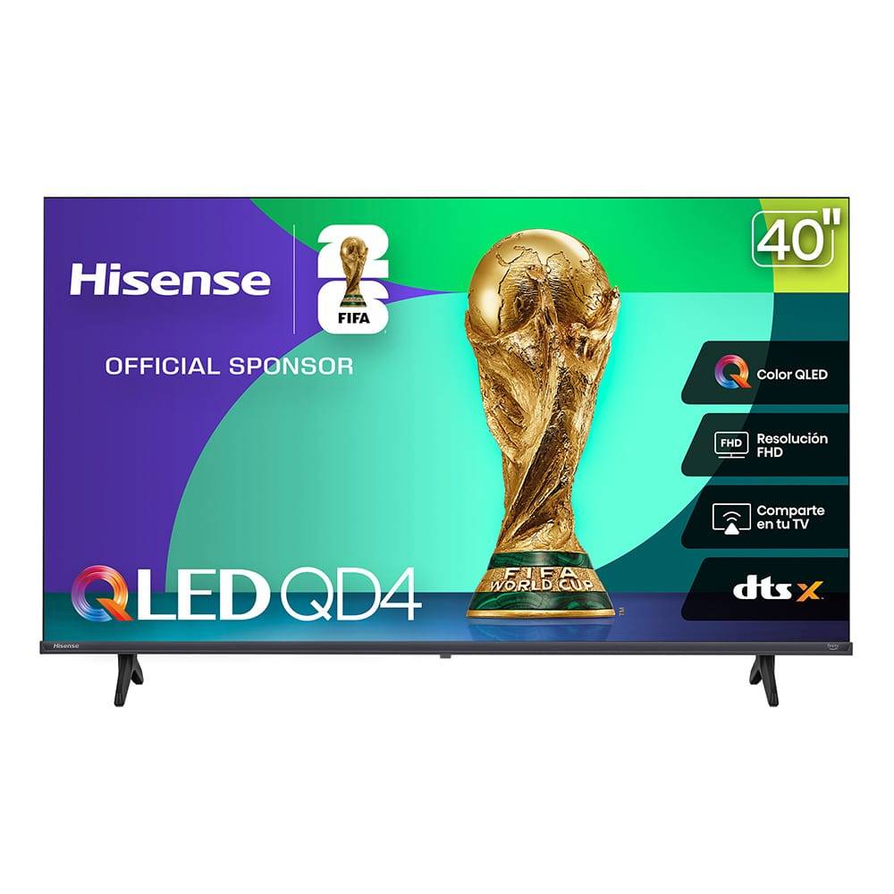 Televisor Hisense 40QD4QFM, 40 pulgadas, QLED QUANTUM DOT, FHD, 1920 x 1080 Pixeles, FIRE SMART TV PANHSE2030