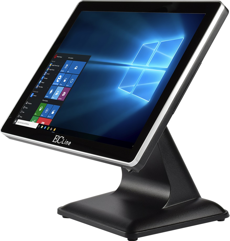 Terminal All-in-one Marca EC LINE Modelo (EC-VP-1100-256-WIN). Procesador Intel J6412 Quad Core, Memoria (RAM) 8 GB DDRIII. Disco duro 256 GB SSD.