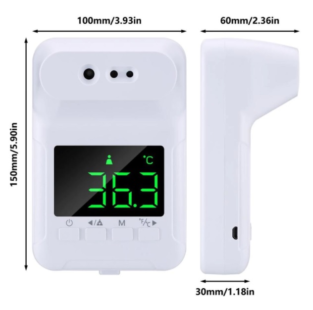 Termometro de Pared KSA modelo K-3S; Incluye cable de carga micro usb, manual de uso. *Garantía de 4 meses* TERKSA020