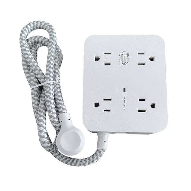 Tira multicontacto HN8U5WC2, 8 tomas de corriente espaciadas. 2 USB A, 2 USB C ACCUBA260