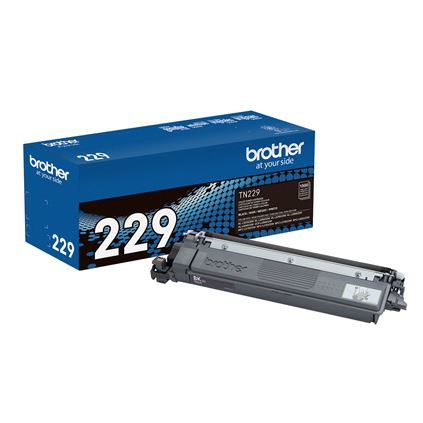 Toner Brother TN229BK negro, rendimiento aproximado hasta 1,500 páginas, compatible con DCPL3560CDW, MFCL3780CDW CARBRT4300