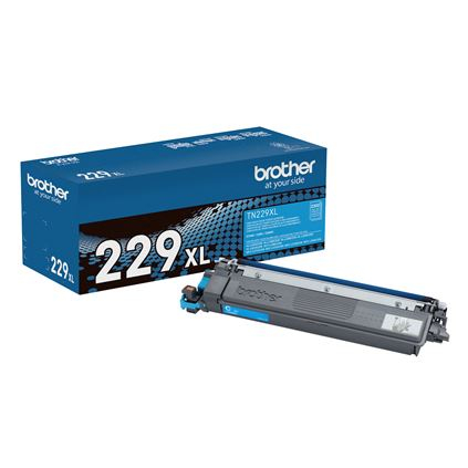 Toner Brother TN229XLC cian, rendimiento aproximado hasta 2,300 páginas, compatible con DCPL3560CDW, MFCL3780CDW CARBRT4350
