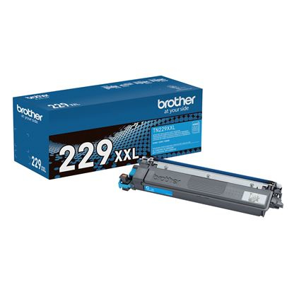 Toner Brother TN229XXLC, Cian, hasta 4,000 páginas, compatible solo con MFCL3780CDW CARBRT4390