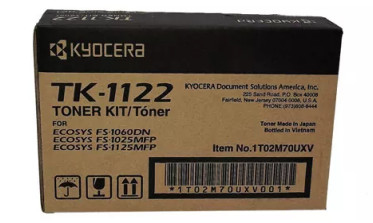 Tóner KYOCERA TK-1122, Negro, 3000 páginas, Negro, Kyocera