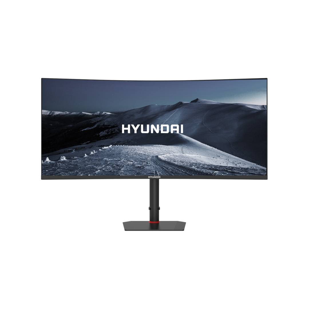 Monitor Gaming, Curvo, LED, HYUNDAI 34 Pulgadas HT34CGMBK01, Resolucion 3440x1440, 180Hz Negro MONHYU090