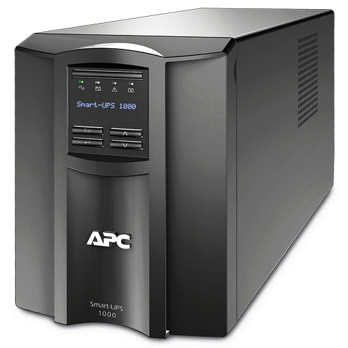 No Break Capacidad 1000VA, 700watts, 120v, 8  APC SMT1000C, 1000 VA, 700 W, 3 h, Negro, Industrial y Oficina
