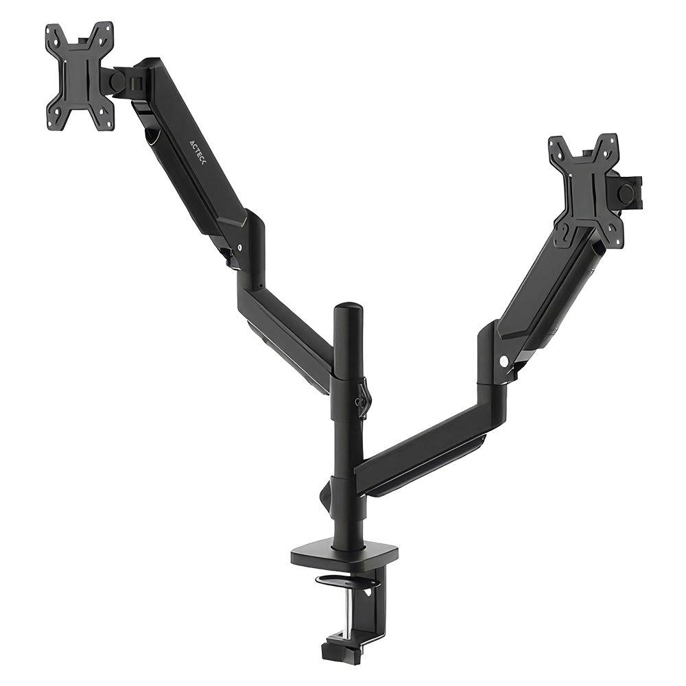 Soporte Doble Monitor ENFORCE MOTION SM728 ACTECK Soporte Articulado para Doble Monitor con Ajuste de Altura y C-Clamp ACCACT5400