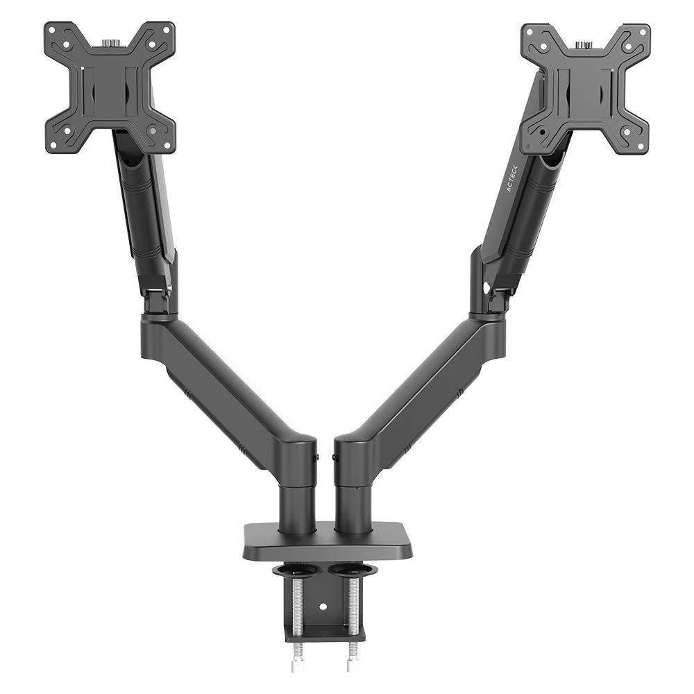 Soporte Doble Monitor F590 MOTION SM727 ACTECK Soporte Articulado para Doble Monitor con C-Clamp ACCACT5380
