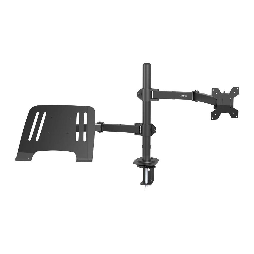 Soporte Doble Para Monitor/Laptop ENFORCE ZONE SM525 ACTECK Soporte Doble Articulado para Monitor/Laptop con Altura Ajustable con C-Clamp ACCACT5440