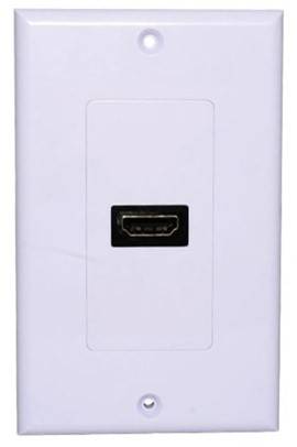 TAPA - FACEPLATE DE 1 PANEL CON JACK HDMI HEMBRA, UNIVERSAL, STANDARD, BLANCO, BROBOTIX 163225