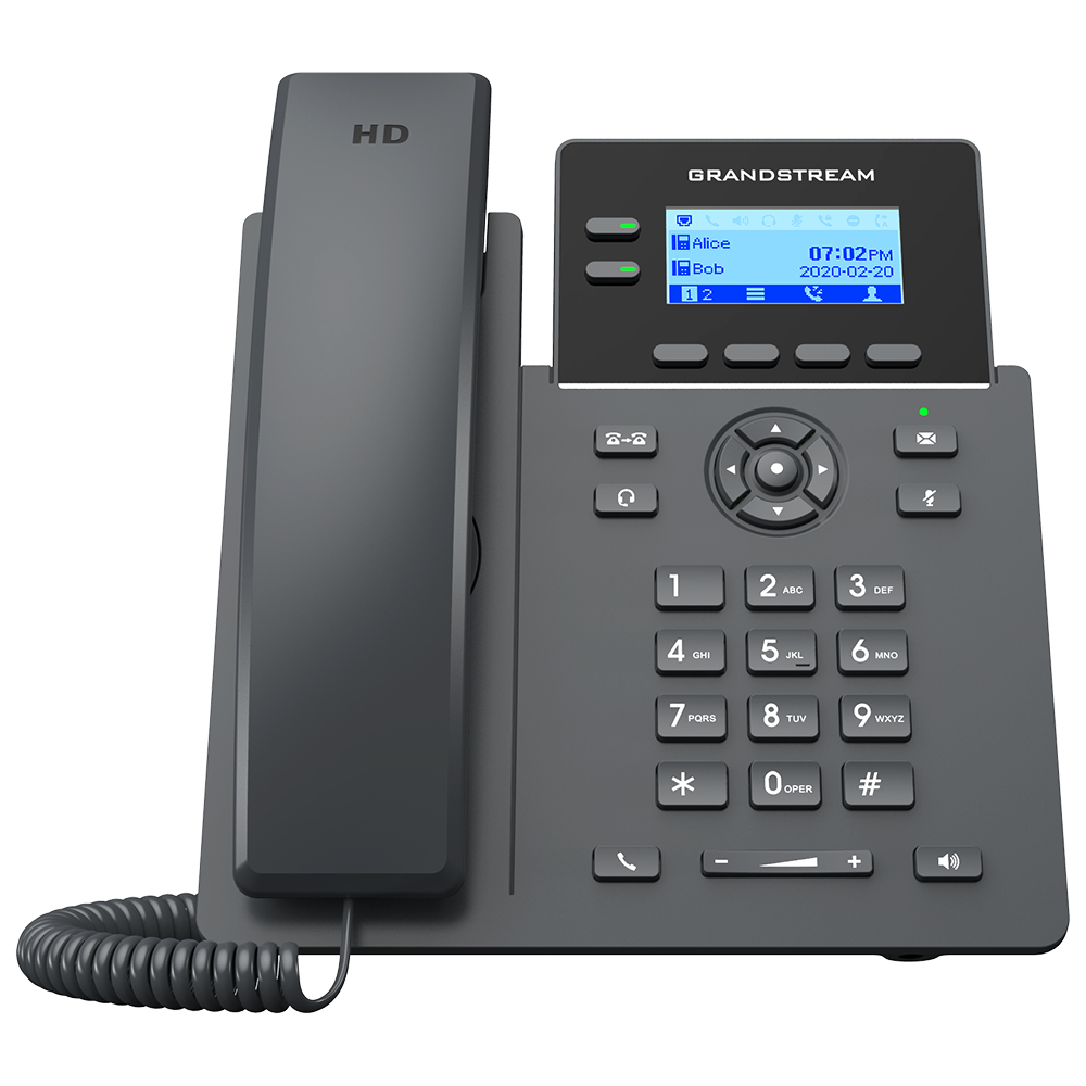 Teléfono IP de 2 líneas con 4 cuentas SIP, conferencia de 5 vías, iFi,  Ethernet con Poe pero NO incluye su fuente de alimentación