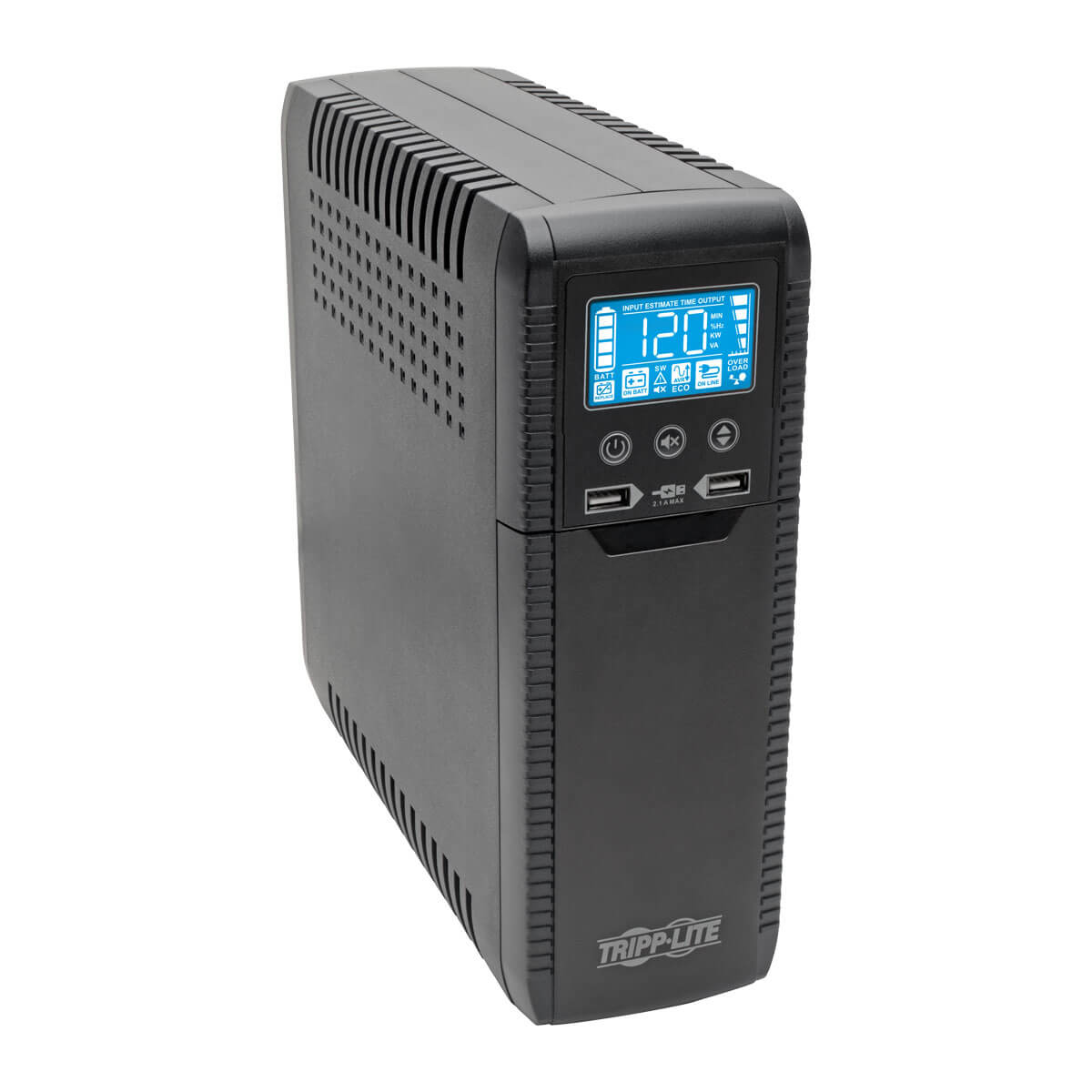 UPS Interactivo con USB 1000VA/600W, 120V 50H TRIPP-LITE ECO1000LCD, 1000 VA, 600 W, 7 h , Negro, Hogar y Oficina NBKTRL2460